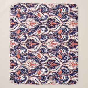 Indisches Paisley: Nahtloses florales Medaillon. Sherpadecke