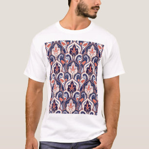 Indisches Paisley: Nahtloses florales Medaillon. T-Shirt