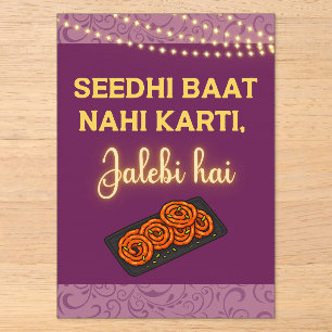 Indisches pakistanisches Hochzeits-Mehndi-Essenssc Acryleinladungen