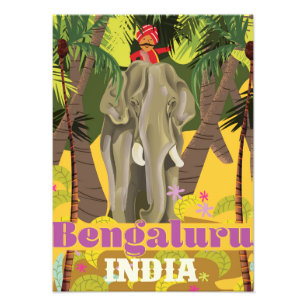 Indisches Reiseplakat von Bengaluru Fotodruck