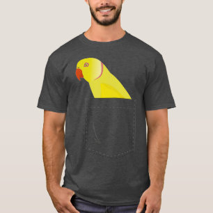 Indisches Ringneck Parakeet-Gelbes Papagei-Fake T-Shirt