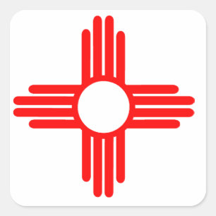 Indisches Sonnensymbol der Amerikaner Quadratischer Aufkleber
