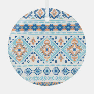 Indisches Stammes-Rug-Ornament Ornament Aus Glas