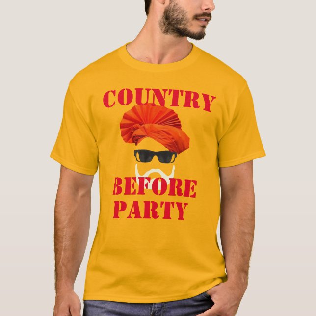 indisches starkes Land vor dem Party indischen PM  T-Shirt (Vorderseite)