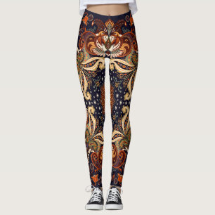 Indisches Symmetrisches: Vintage-Ethnoschmuck Leggings