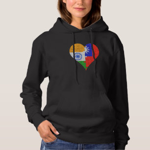 indisches taiwanisches Flaggenherz Hoodie