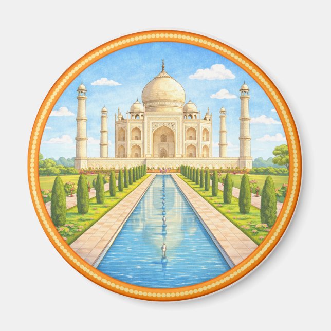 Indisches Taj Mahal Magnet (Vorne)