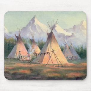 INDISCHES TIPI-LAGER durch SHARON SHARPE Mousepad