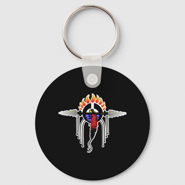 Indisches Totem Black Schlüsselanhänger (Vorderseite)