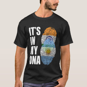 Indisches und argentinisches Mix-DNA-Flaggenwesen T-Shirt