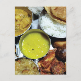 Indisches Vegetarisches Essen Postkarte