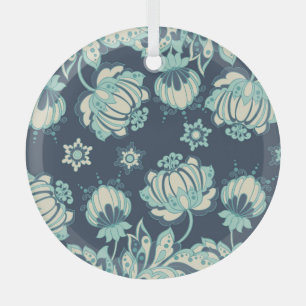 Indisches Vintages Nahtloses Muster Ornament Aus Glas