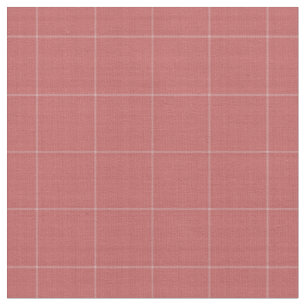 Indischrot-weiß kariertes Gingham mit Fensterpanee Stoff