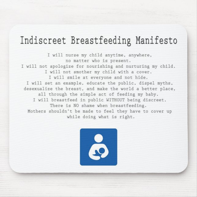 Indiskretes stillendes Manifest Mousepad (Vorne)