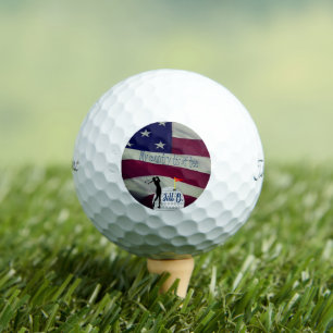 Individualisierbare Golfer's Gift Flag Patriotic Golfball
