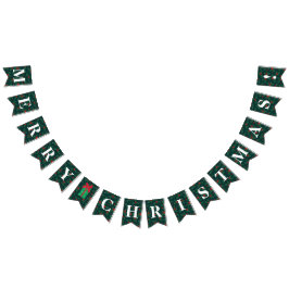 Individualisierbare Holly, Berries Frohe Weihnacht Wimpelkette