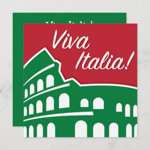 Individualisierbare Viva Italia Patriotic Italien Einladung
