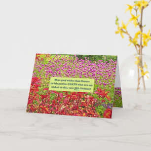 individualisierbarer Happy 90. Geburtstag/blumenre Karte
