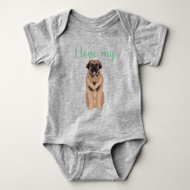 Individualisierbarer Leonberger Baby Strampler (Vorderseite)