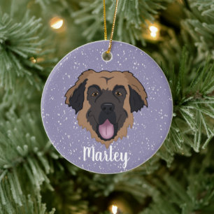 Individualisierbarer Leonberger Keramik Ornament