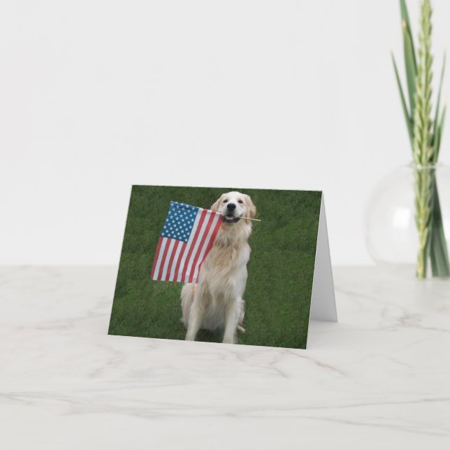 Individualisierbarer Patriotikhund Karte (Vorderseite)