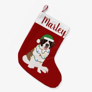 Individualisierbarer Saint Bernard  Kleiner Weihnachtsstrumpf