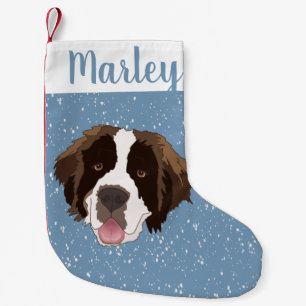 Individualisierbarer Saint Bernard Kleiner Weihnachtsstrumpf