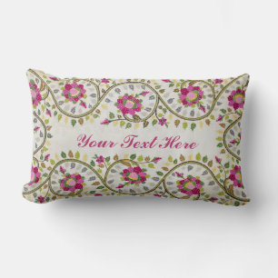 Individualisierbarer Text, Peonies Pattern, Willia Lendenkissen