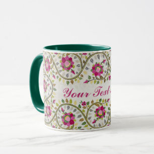 Individualisierbarer Text, Peonies Pattern, Willia Tasse