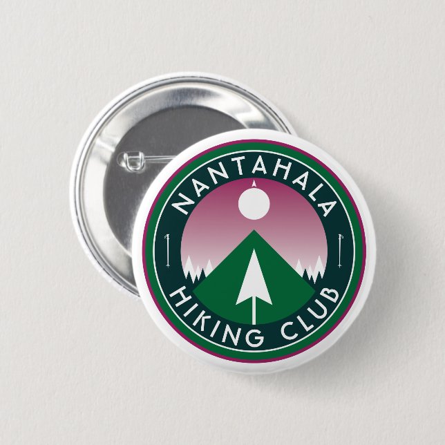 individualisierbarer Wanderklub Button (Vorne & Hinten)