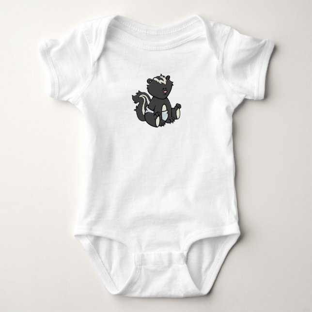 Individualisierbares Baby Skunk Strampler (Vorderseite)
