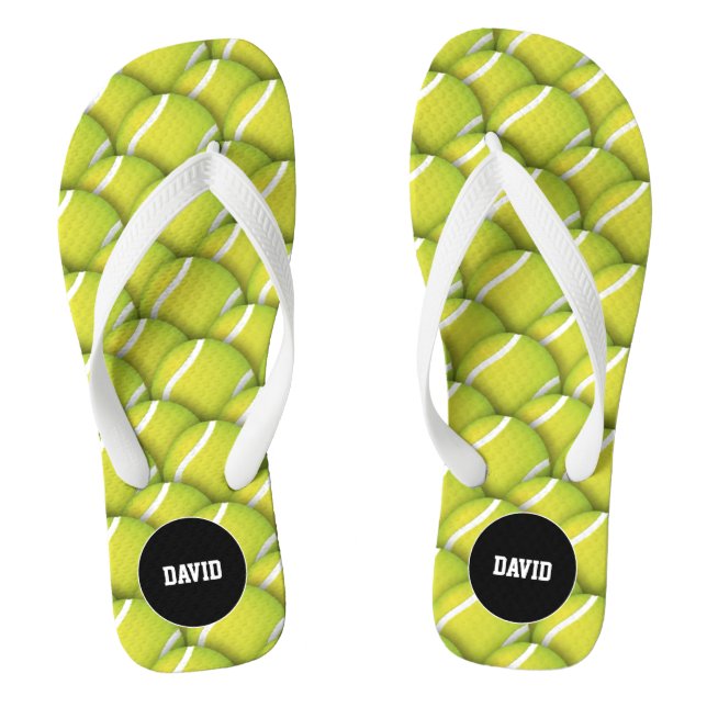 Individualisierbares Cooles Tennismuster Sportgesc Flip Flops (Fußbett)