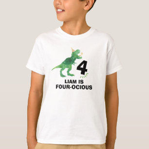 Individualisierbares Dinosaurier-Geburtstags-T-Shi T-Shirt