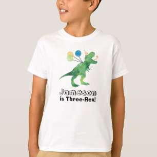 Individualisierbares Dinosaurier-Geburtstags-T-Shi T-Shirt