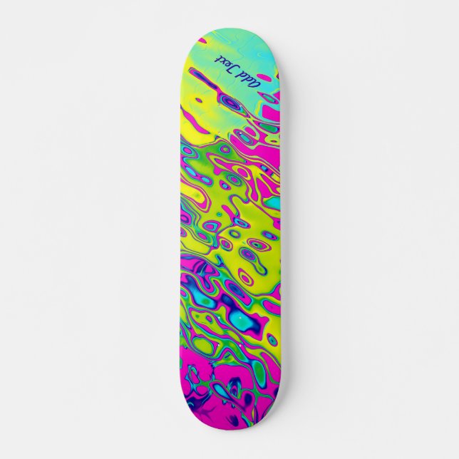 Individualisierbares, feines Abstraktes Muster Skateboard (Vorne)
