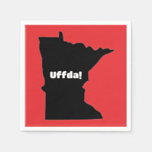 Individualisierbares Papier Napkin, Minnesota, Uff