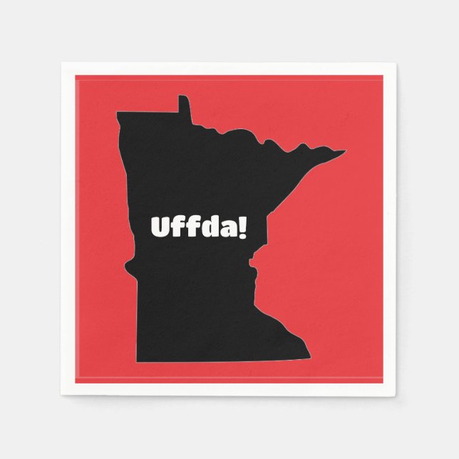 Individualisierbares Papier Napkin, Minnesota, Uff Serviette (Vorderseite)