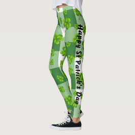 Individualisierbares St. Patrick's Day Kleeblatt Leggings