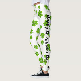 Individualisierbares St. Patrick's Day Kleeblatt Leggings