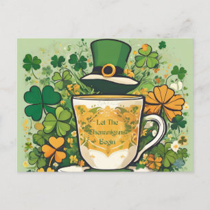 Individualisierbares St Patrick's Day Shenanigans Ankündigungspostkarte