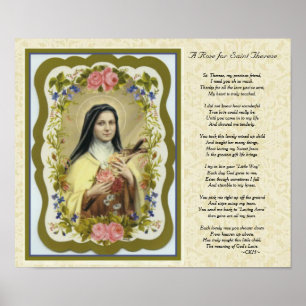 Individualisierbares St. Therese Little Blume Gedi Poster