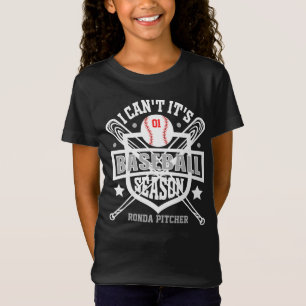 Individualisiere Ich Kann Nicht Es Ist Baseball-Sa T-Shirt
