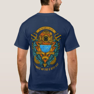 Individualisiere Vintage Tiefsee-Taucher Poseidon  T-Shirt