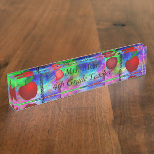 Individualisieren der Apple Art Teacher-Klasse Namensplakette