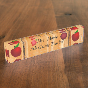 Individualisieren der Apple Art Teacher-Klasse Namensplakette