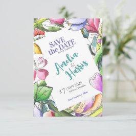 Individualisieren Sie die Blumenübersicht Save the Date