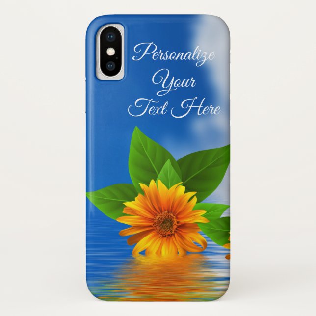 Individualisieren Sie elegante Blume, die auf Meer Case-Mate iPhone Hülle (Rückseite)