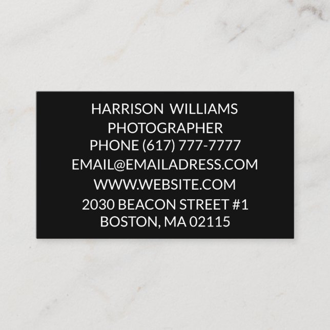 Individualisieren Sie minimalistisch elegantes Sch Visitenkarte (Vorderseite)