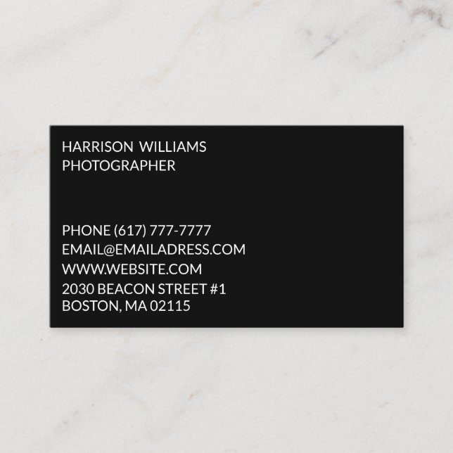 Individualisieren Sie minimalistisch elegantes Sch Visitenkarte (Vorderseite)