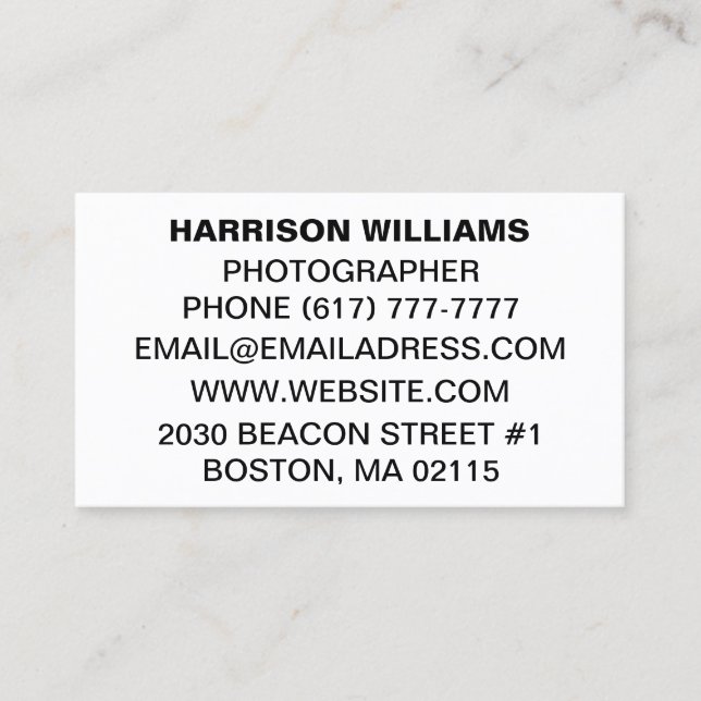 Individualisieren Sie minimalistisch elegantes Sch Visitenkarte (Vorderseite)